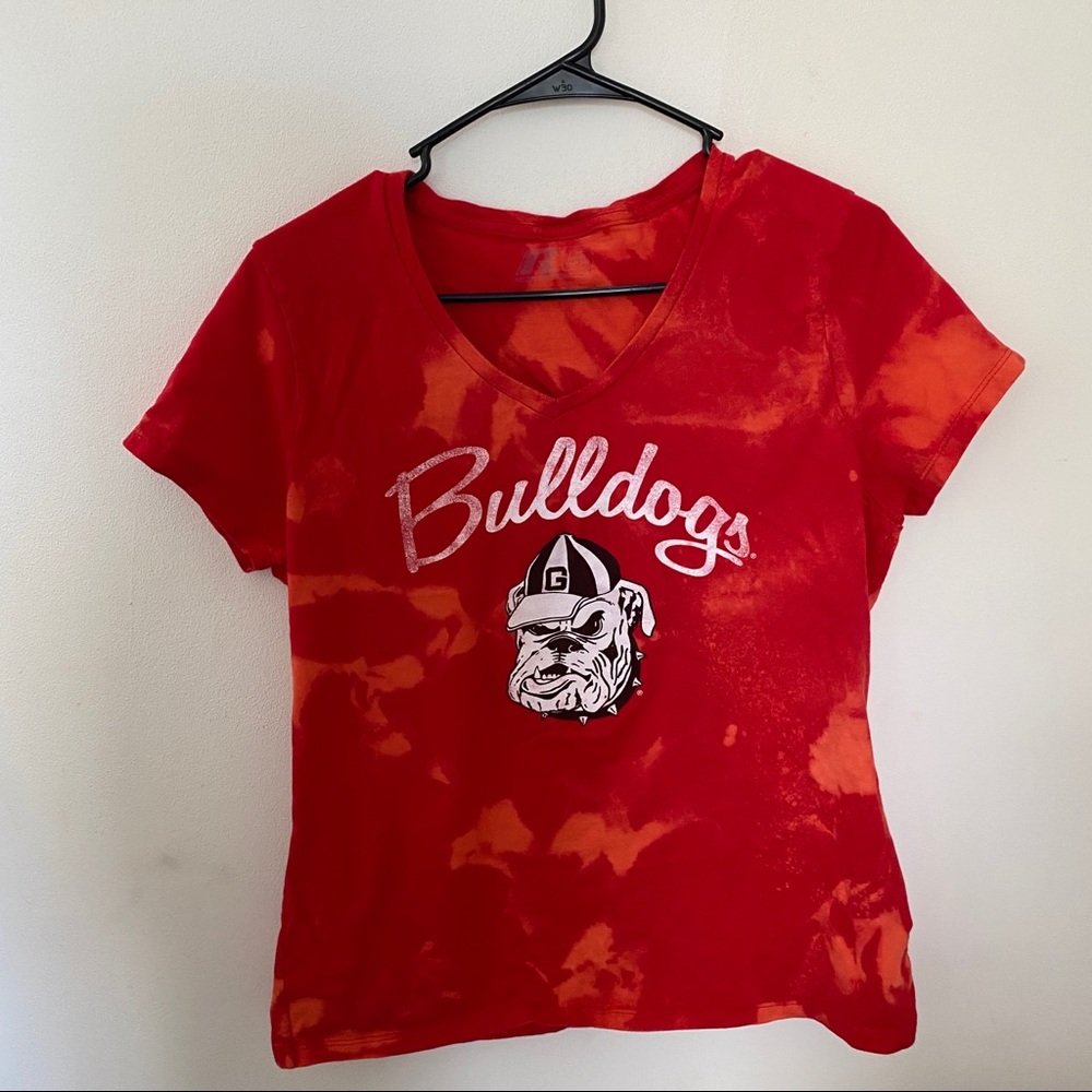 georgia bulldog tie dye t shirt